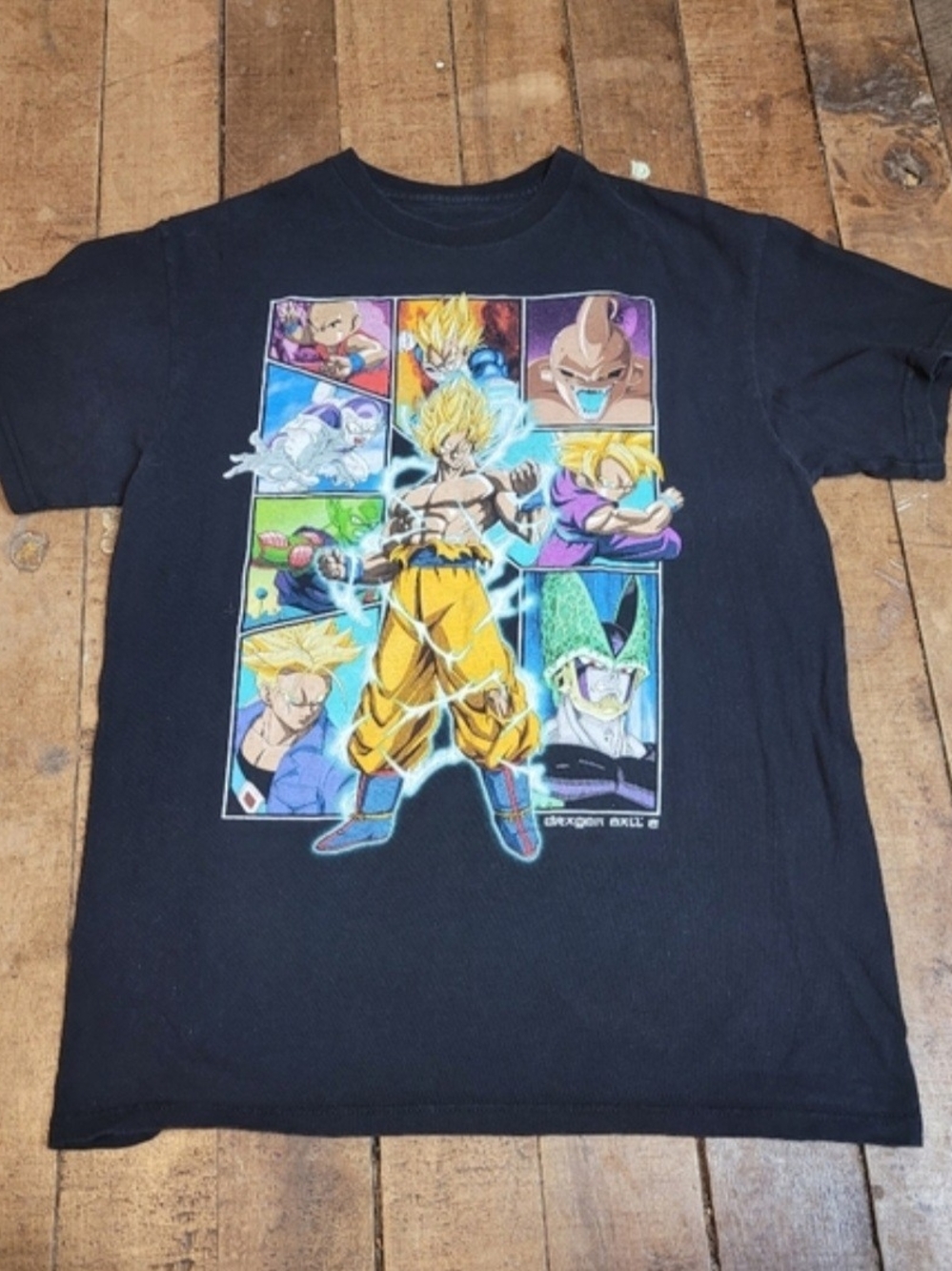 Ripple Junction Black Dragon Ball Z Super Saiyan Graphic Tee Medium